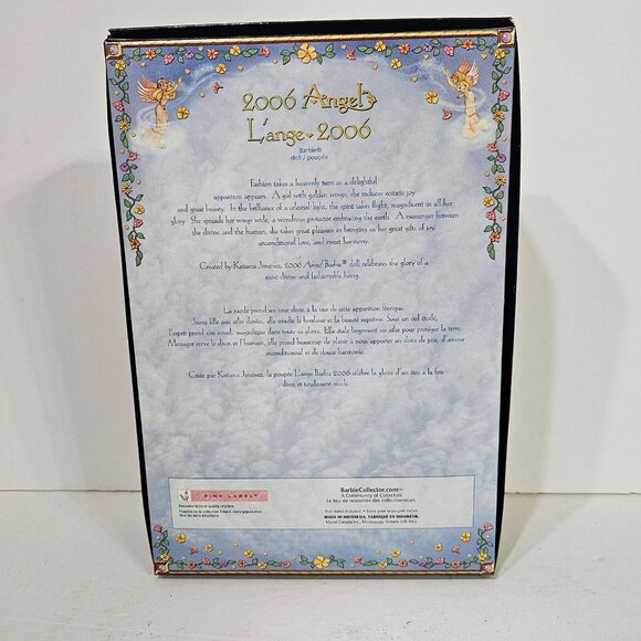 Angel Barbie 2006 Golden Angel PINK LABEL NIB J0973 - Picture 2 of 6
